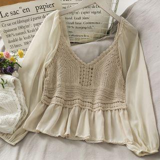 Patchwork Peplum Top