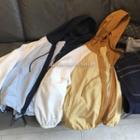 Color-block Hooded Zip Oversize Jacket