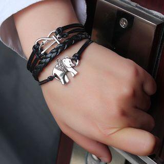 Elephant Woven Layered Bracelet