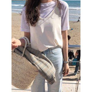 Spaghetti-strap Square-back Top