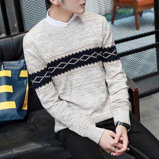 Patterned Melange Sweater