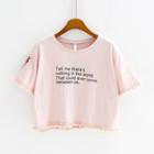 Letter Fray Short-sleeve T-shirt