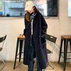 Double Breasted Coat / Striped Shirt