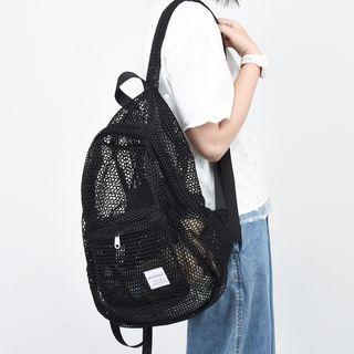 Plain Mesh Backpack