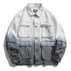 Faded Buttoned Utility Jacket