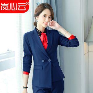 Blazer / Dress Pants / Pencil Skirt / Dotted Shirt / Set