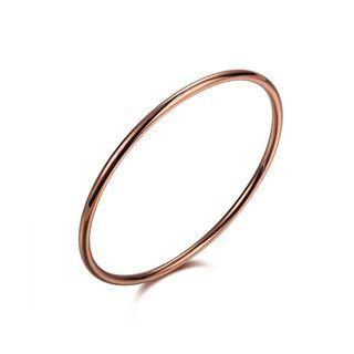 Simple Fashion Plated Rose Gold Geometric Bangle Rose Gold - One Size