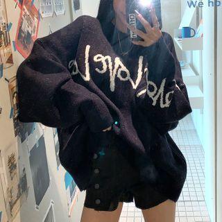Love Crew-neck Oversized Sweater