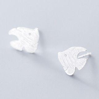 925 Sterling Silver Fish Earring 1 Pair - S925 Silver - One Size