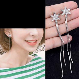 Sterling Silver Snowflake Earrings