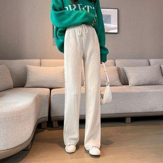 High Waist Corduroy Straight Leg Pants (various Designs)