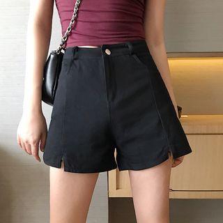 High-waist Slit Shorts