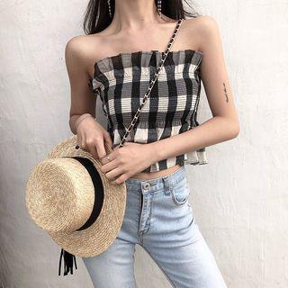 Checked Tube Top