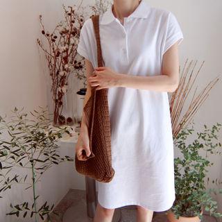 Cap-sleeve Polo Dress