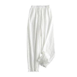 Scalloped Hem Harem Pants