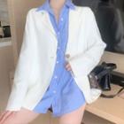 Long-sleeve Plain Shirt / One-button Blazer