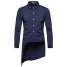 Long-sleeve Asymmetric High-low Shirt