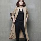 Open-front Knitted Long Coat