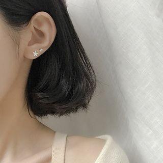 925 Sliver Flower Earring