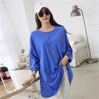 Long-sleeve Printed Boxy-fit T-shirt