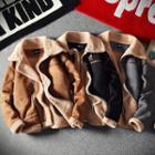 Long-sleeve Fleece Lined Suede Jacket