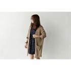 Open-placket Pocket-detail Cardigan