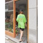 Letter Dip-back Oversized T-shirt