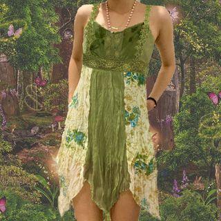Sleeveless Floral Print Paneled Open-back Mini Dress