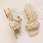 Peep-toe Chunky-heel Shoes