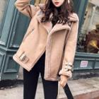 Zip-up Buckled Biker Jacket