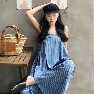 Striped Loose-fit Jumper Pants