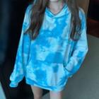Tie-dyed Hoodie Light Blue - One Size