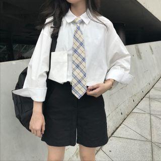 Plain Pocket Oversize Shirt