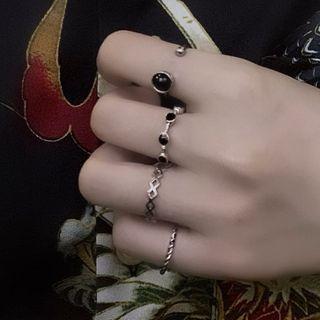 Alloy Open Ring Set Of 4 - 0580a - Alloy Open Ring - One Size