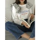 Letter Printed Cotton T-shirt