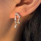 Melting Sterling Silver Earring 1 Pair - Silver - One Size