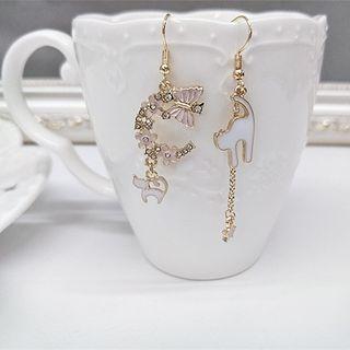 Cat Non-matching Dangle Earrings