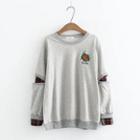 Embroidery Cutout Panel Pullover