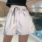 High Waist Drawstring Shorts As Shown In Figure - One Size
