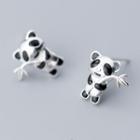 925 Sterling Silver Panda Earring