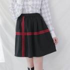 Lace Trim Flared Skirt