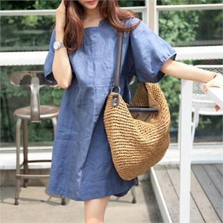 Short-sleeve Linen Dress