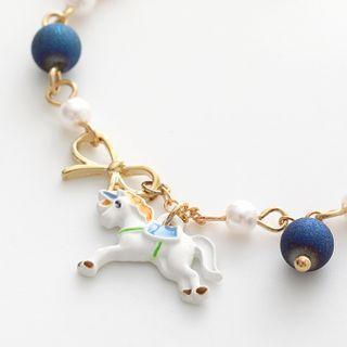 Unicorn Alloy Bracelet Gold - One Size