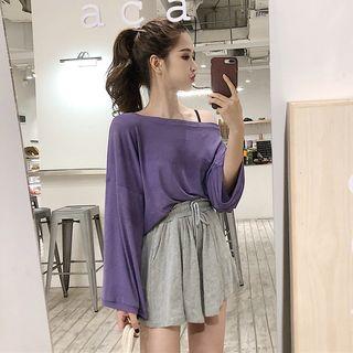 Loose-fit T-shirt + Drawcord Skort