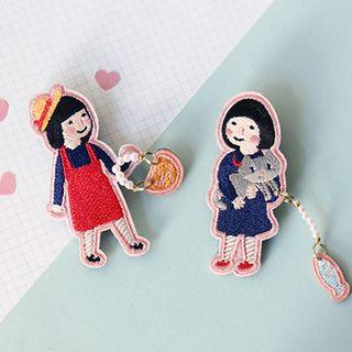 Cartoon Embroidery Brooch