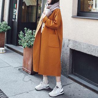 One-button Hand-made Coat