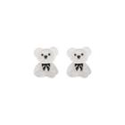 Bear Resin Earring 01 - Transparent - One Size