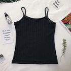 Fleece-lined Knit Camisole Top / Tank Top