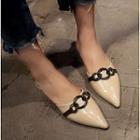 Chain Detail Pointed Mules