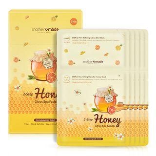 Mother Made - 2-step Honey Citrus Spa Facials 5pcs Set: Pore Refining Citrus Mud Mask 8g + Nourishing Manuka Honey Mask 22ml 5pcs